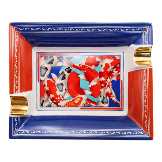 Fashion Creative Large Capacity Square Painted Ceramic Cigar Ashtray f7049ac4 e858 4f8b 8496 82132d652769
