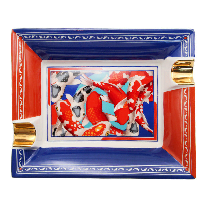 Fashion Creative Large Capacity Square Painted Ceramic Cigar Ashtray f7049ac4 e858 4f8b 8496 82132d652769 05542487 04a5 47bd 