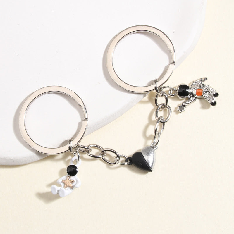 New Spaceman Magnetic Love Couple Girlfriends Keychain f70a1566 4d64 4c4c aa22 08b103e84a54