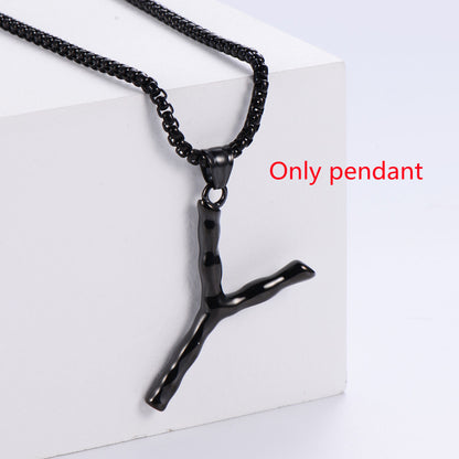 Three-dimensional 26 English Letter Pendant Necklace Fashion Jewelry Titanium Steel Couple Ornament f753c2ac 16ae 4759 b546 d