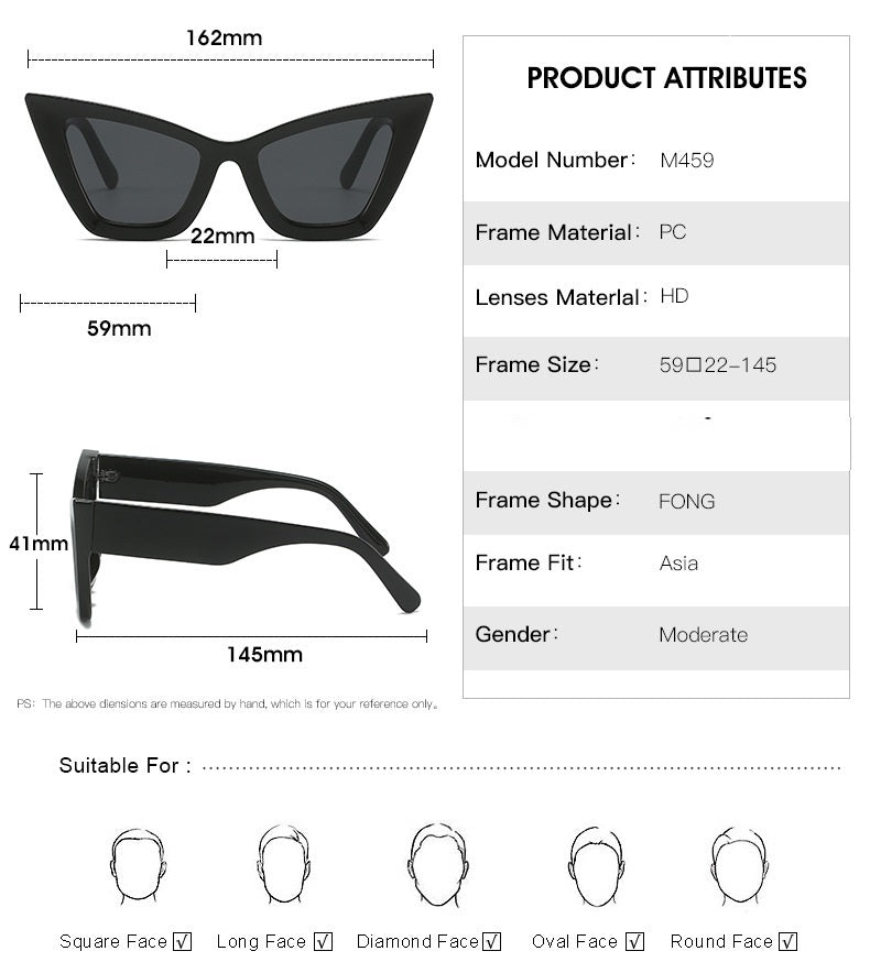 Trendy New Fashion Cat's Eye Sunglasses f7691e8c a06f 4d53 833c 9d89cea3b8c1