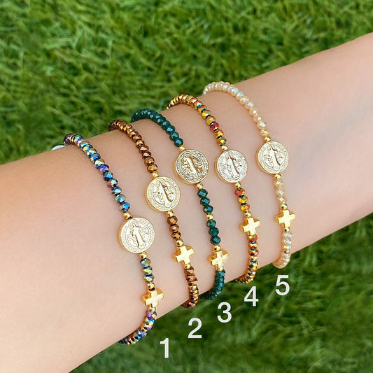 Retro Round Magic Crystal Multi-color Handmade Beaded Bracelet f7692128 50b8 46c1 82dc e36c18579afb