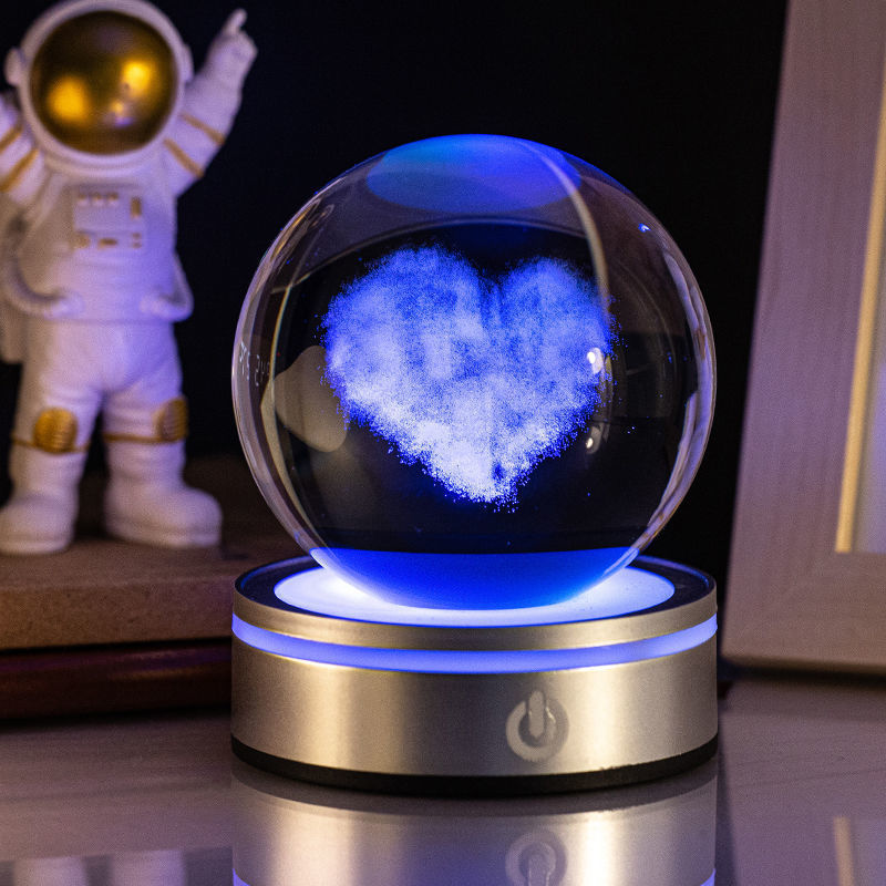 Creative 3D Inner Carving Luminous Crystal Ball Colorful Gradient Small Night Lamp Home Decorations Gifts Selection f76f8044 
