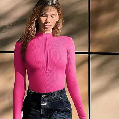 Fashion Long Sleeve Zipper Jumpsuit Seamless Slimming Shapewear For Women Romper f77bfcb4 2a06 468a 9019 72903fcb4b00