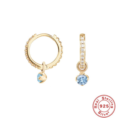 S925 Sterling Silver Personality Trend 9 Tablets Zircon Earrings f78e9f2b 98c0 431f 9250 f16ff094cbe0