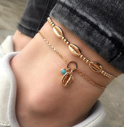 Fashion Shell Rice Beads Hand-Woven Adjustable Anklet Ocean Wind Beach Accessories f7ac7951 68cc 4b4b b39f 4f69a5b92fa2