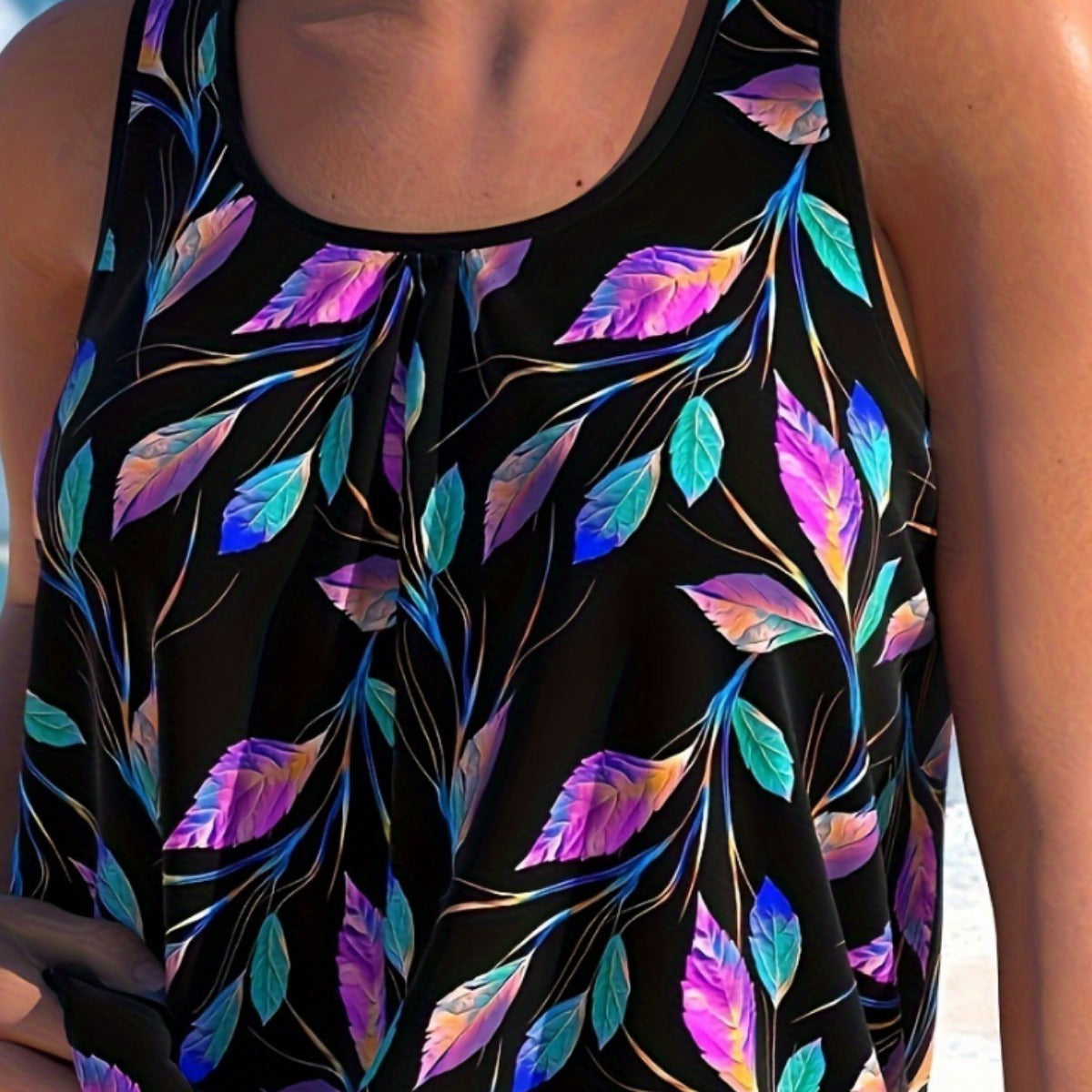 Women's Split Fashion Leaf Swimsuit Suit f7bdaf84 b216 4077 b7fd d3fcb5a44a7d