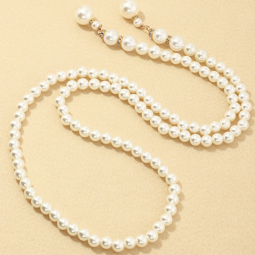 Fashion Pearl Thin Waist Chain Ladies Dress All-match Belt Long Skirt Decoration Elastic f7becdca 0762 4202 8aec 421ce257dad8