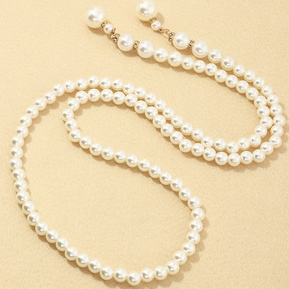 Fashion Pearl Thin Waist Chain Ladies Dress All-match Belt Long Skirt Decoration Elastic f7becdca 0762 4202 8aec 421ce257dad8