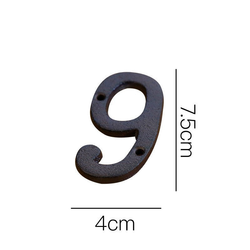 European-style Retro Cast Iron Three-dimensional Wrought Iron 26 English Letters Door Number f7c0cf9d 1bab 4e78 8908 4198fd83