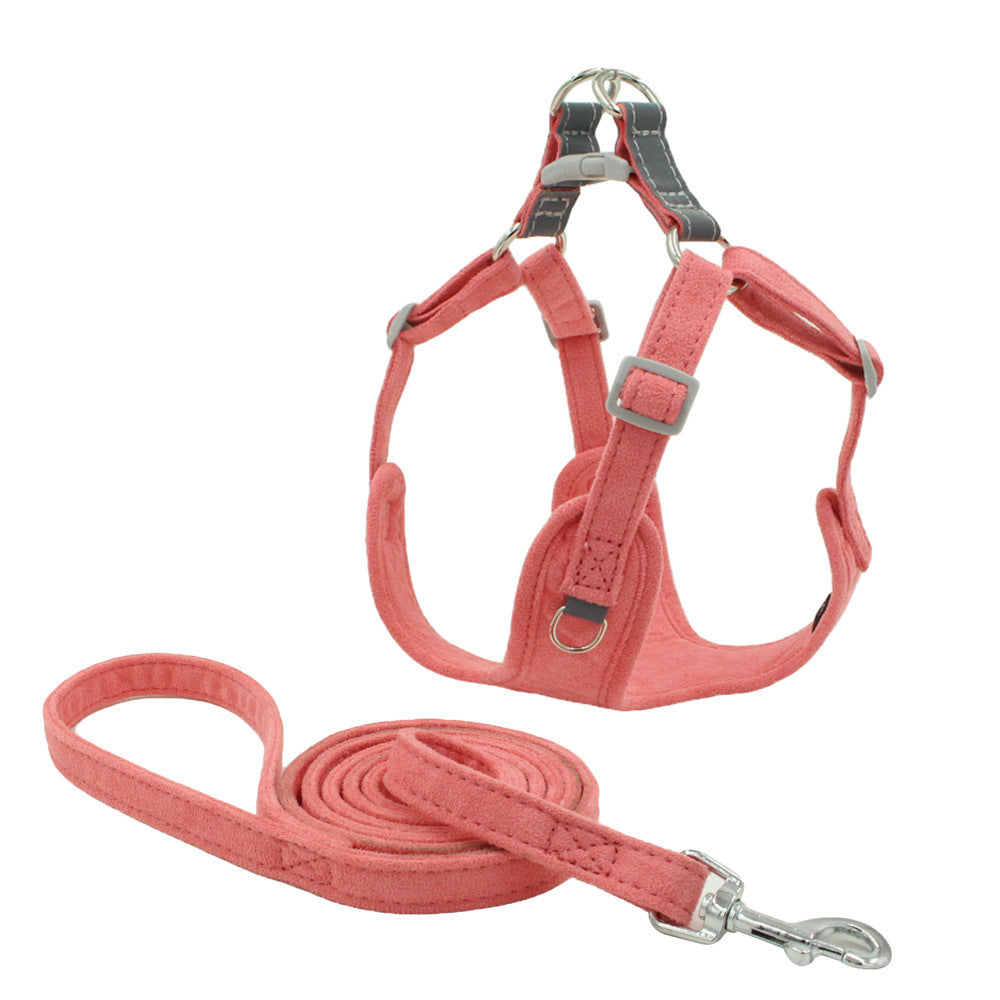 Suede Pet Chest Harness Dog Vest Leash f7c32aa9 51c8 4ac7 803b 76327b07bde2