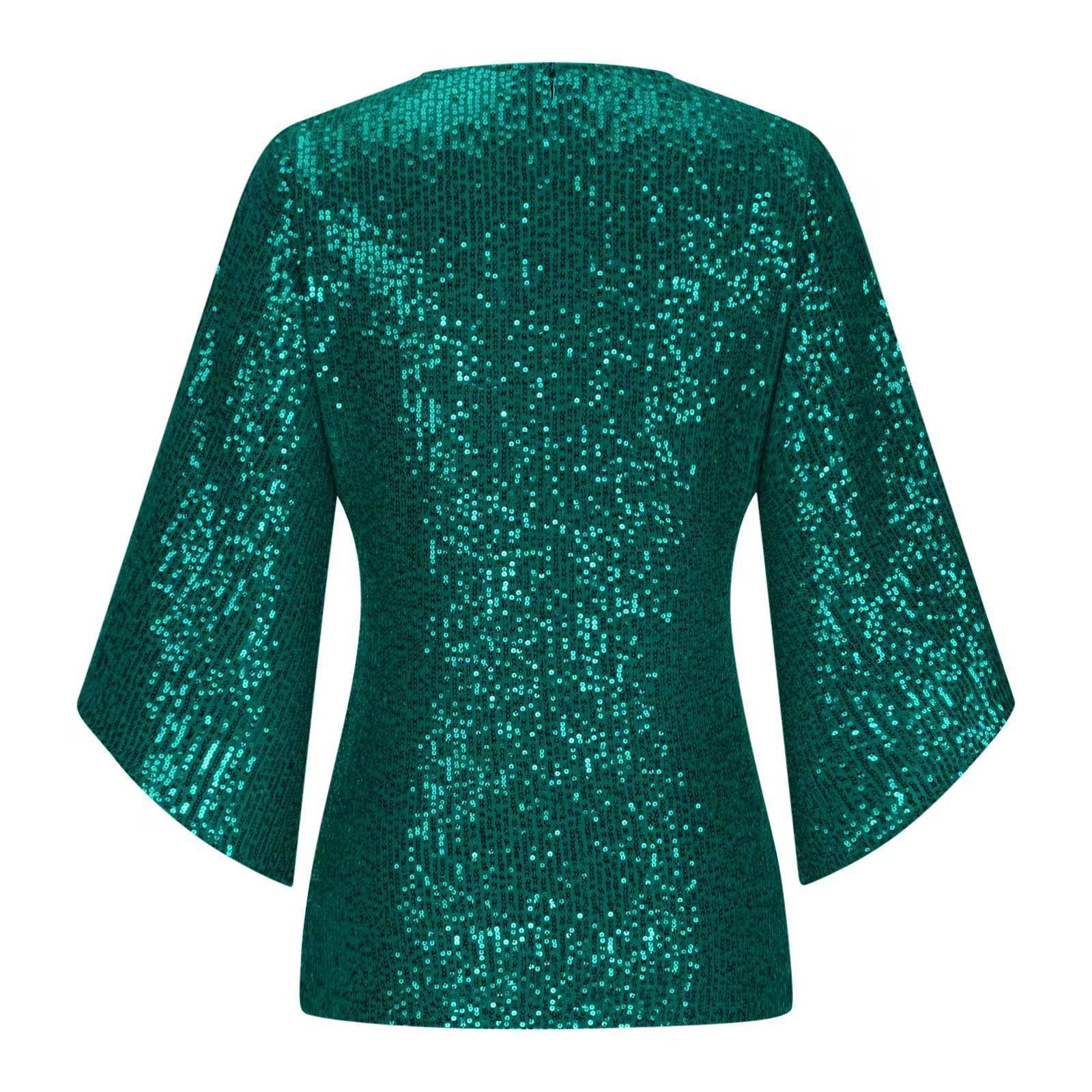 Loose Mid-length Sequined T-shirt Women's Short Sleeve f7da630a f896 4fb8 91b1 616443bdc18b