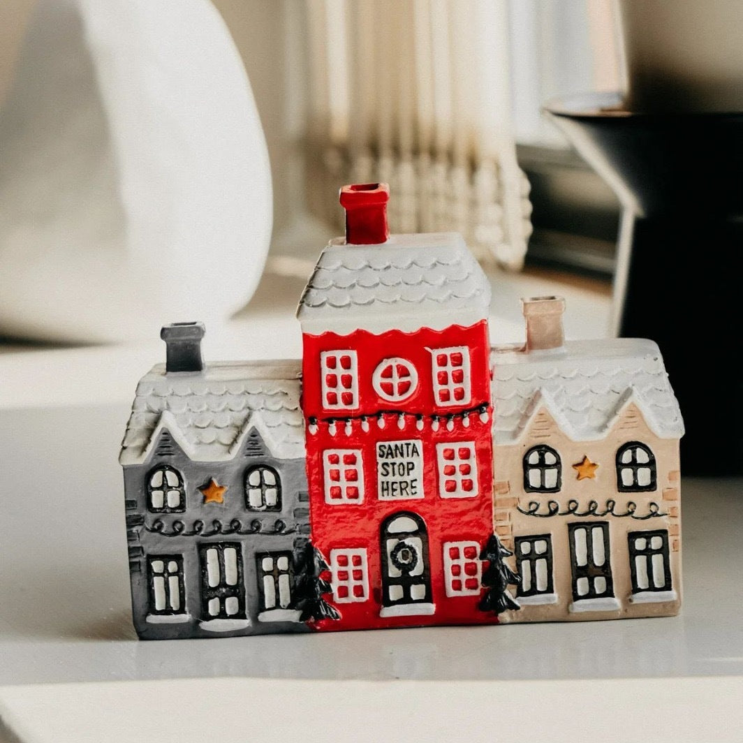 Christmas Small House Decorations Resin Winter Incense Cone Burner Decoration Landscape Decorative Gift f7e005cb bca6 4514 a2