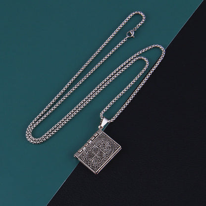 Fashionable Personality Jesus Christ Book Turnable Pendant f7ed202c f230 4058 8eea 46c78bc60b1e