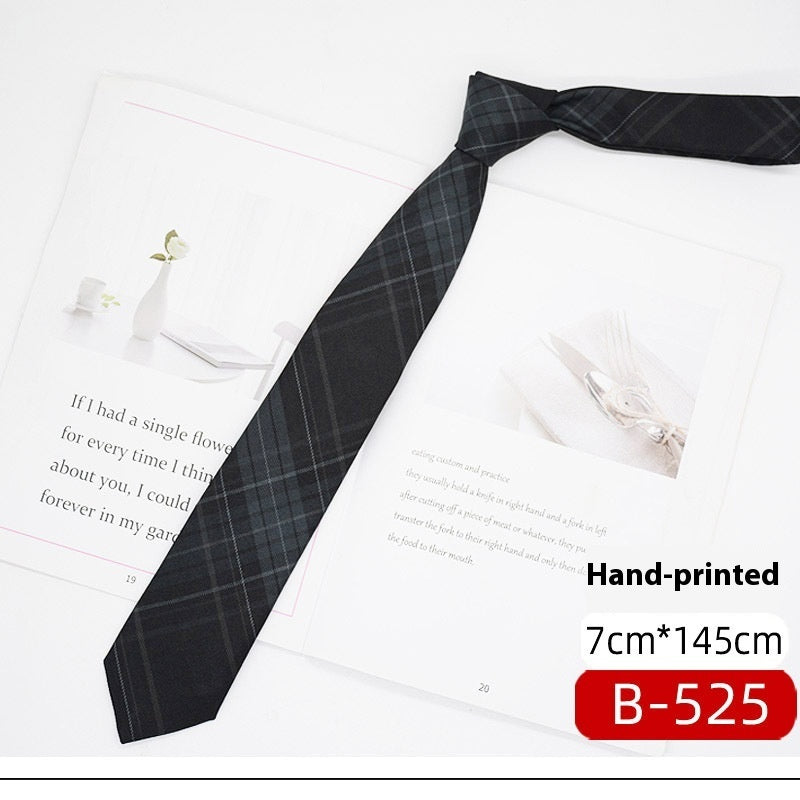JK Tie Black Gray Plaid Striped Girl Bow f7fc91d3 d6ed 447b ba5b f1143c100317 trans