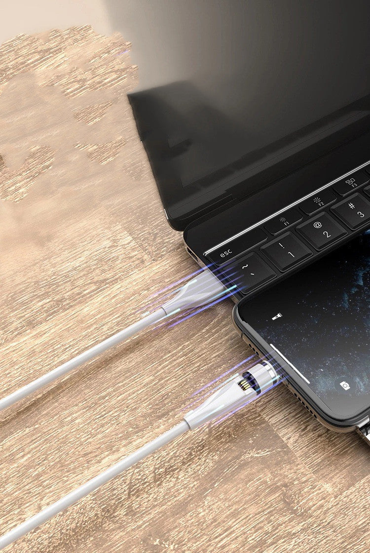 Three In One Data Cable 540 Degree Rotation Spherical Magnetic Charging - 图片 5