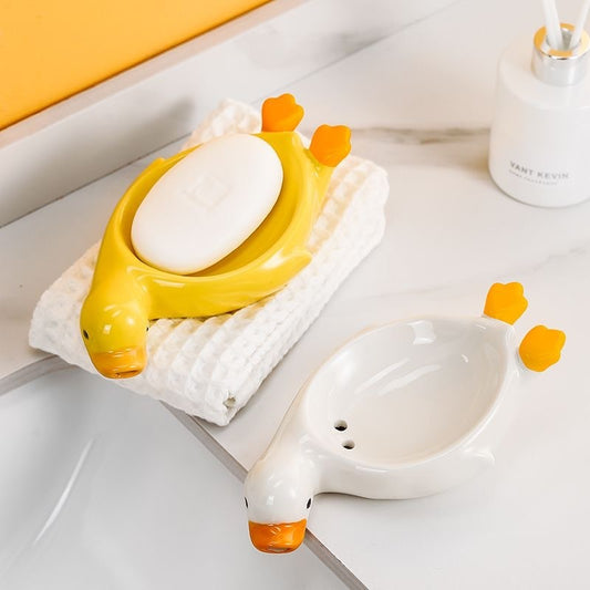 Small Yellow Duck Creative Ceramic Drain Soap Box f836ec12 f1bc 4c68 9f3b 6d6542f166f6