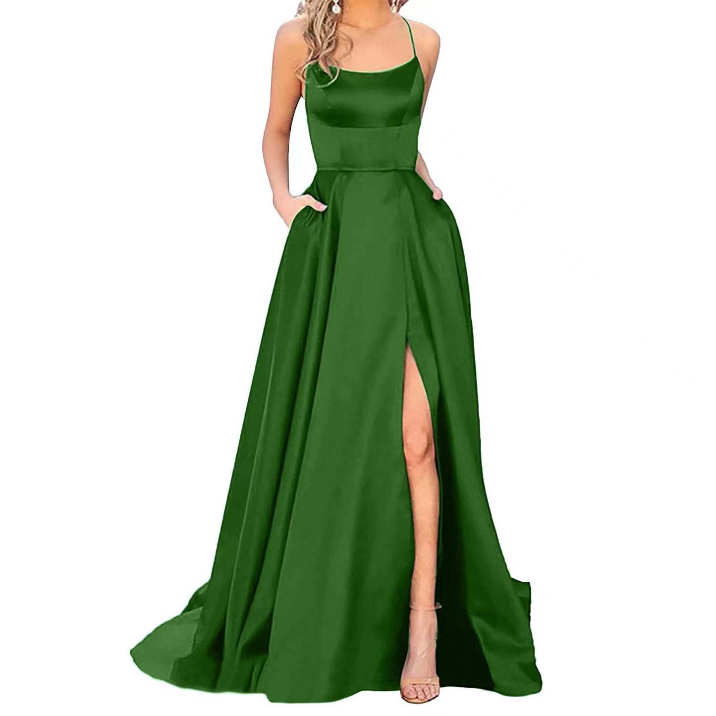 Solid Color Long Slimming And Shoulder Hollow Girlfriends Fashion Bridesmaid Party Dress f837bdc3 2ded 4bb6 b68e 9df60ac96c2e