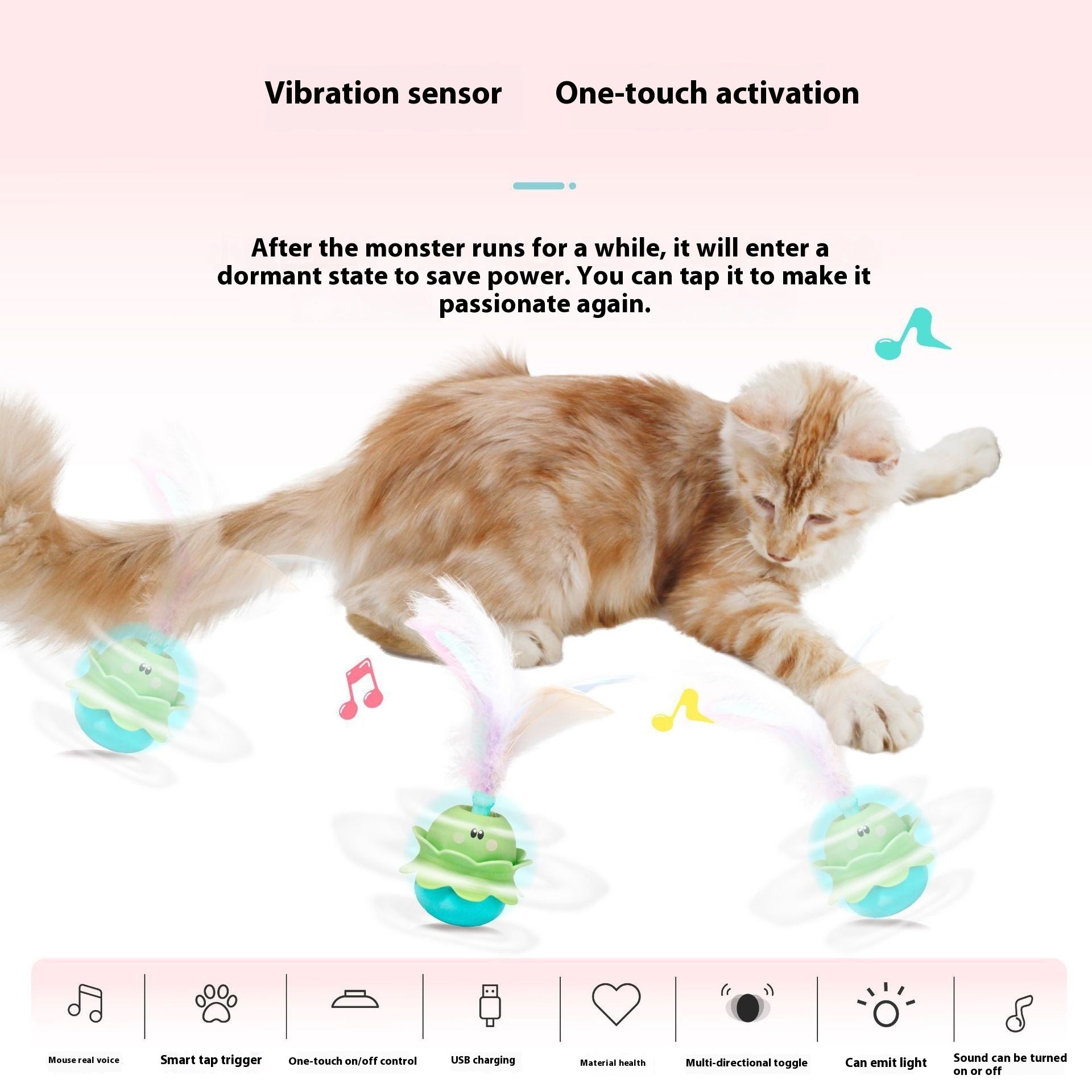 Rotating Self-Hi Relieving Stuffy Cat Teaser Feather Pet Toy f83d4fee 3187 4ad3 95ff 38de24ad7b87 trans