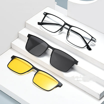 Uv Protection Sunglasses Magnetic Suction Set Mirror Myopia Frame Polarized f8434f71 f175 4162 bd60 358153980e56