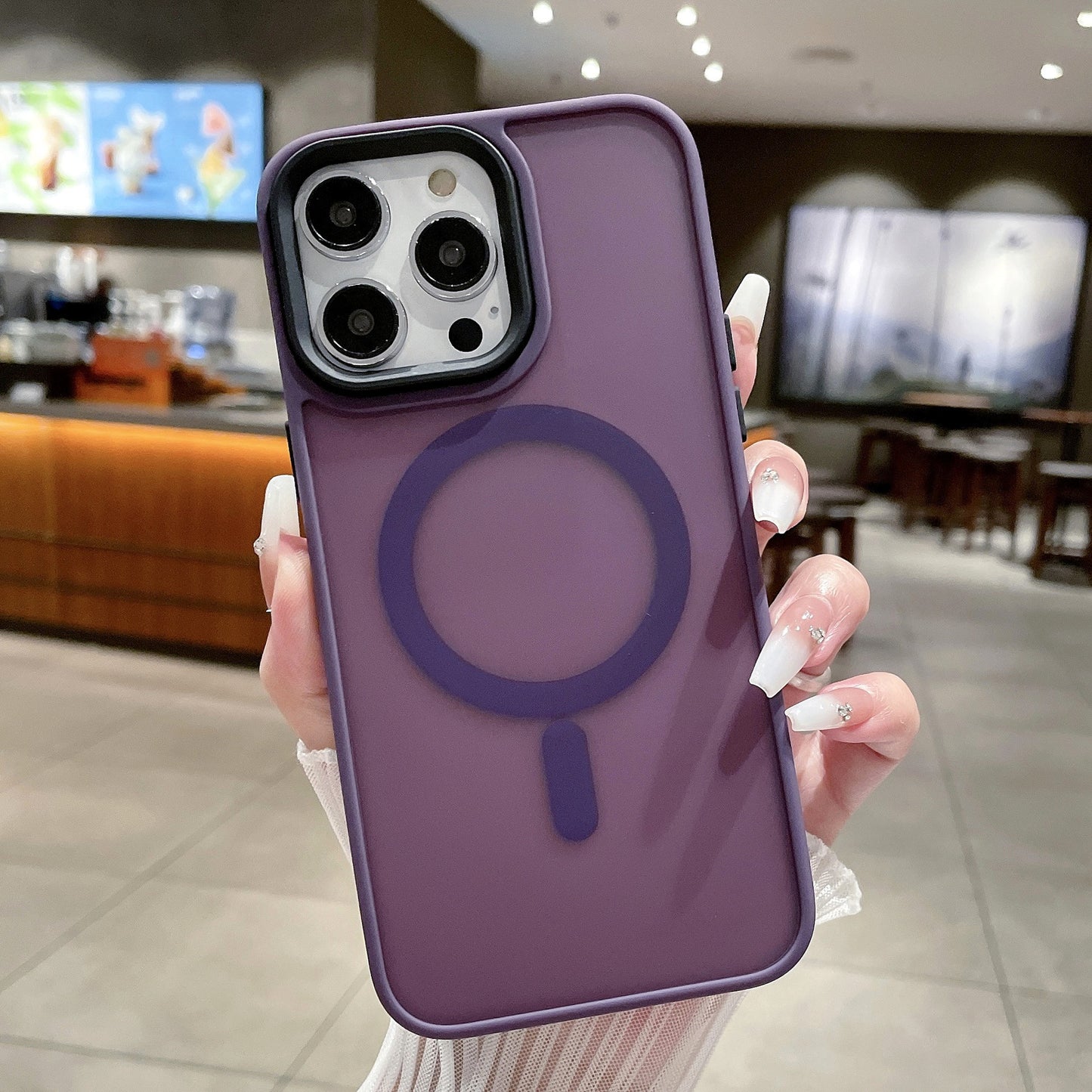 Soft Color Magnetic Phone Case Frosted Feel Protective Shell f8689a9e 40cc 4d3f 8d3a 2846016a16d4