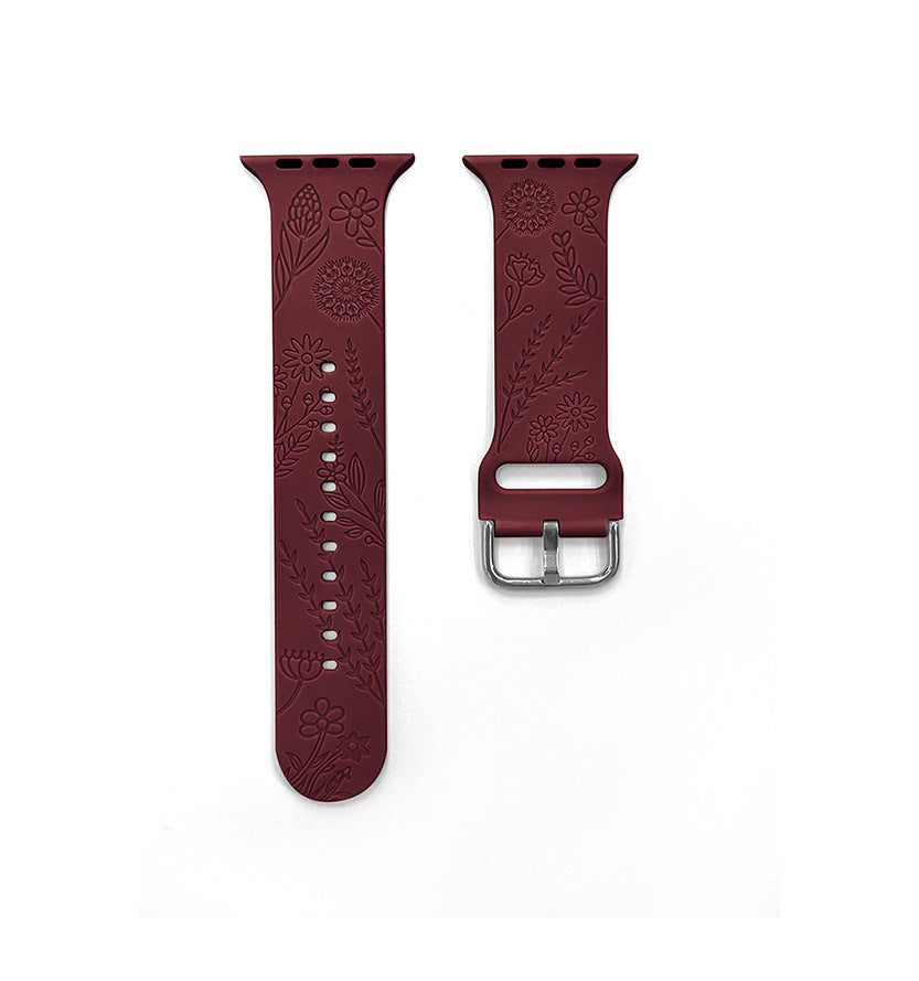 New Laser Carved Embossed Silicone Square Buckle Printed Strap f88156d2 a954 4bfb bc10 2c183992b2ec