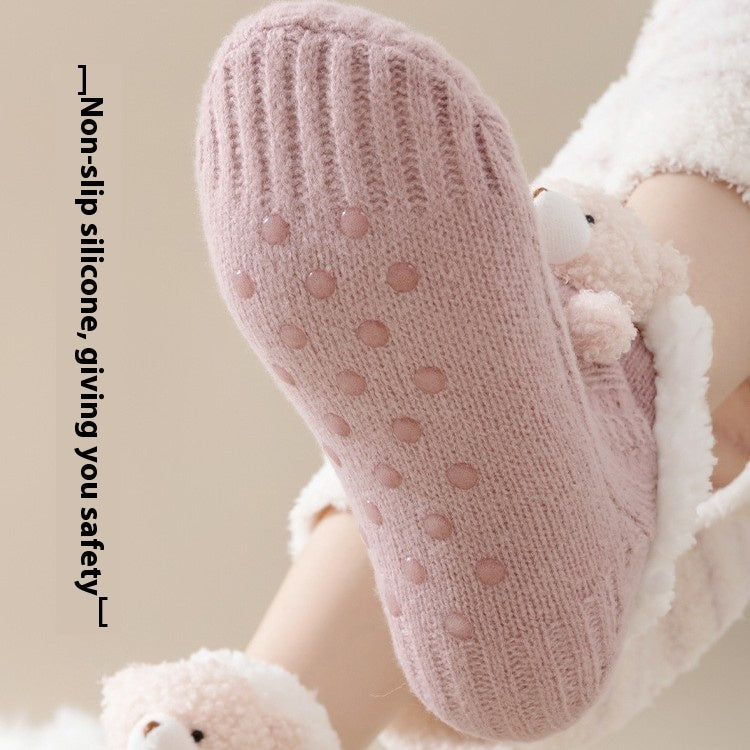 Women's Thick Socks Winter Fleece Lined Padded Warm Keeping Lambswool f882865f cd0c 4548 b894 0e13ba171d7a trans