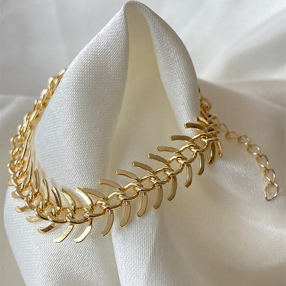 Personality Thick Fishbone Chain Bracelet f88c5433 aa1d 475c 97ac addb1a8de580