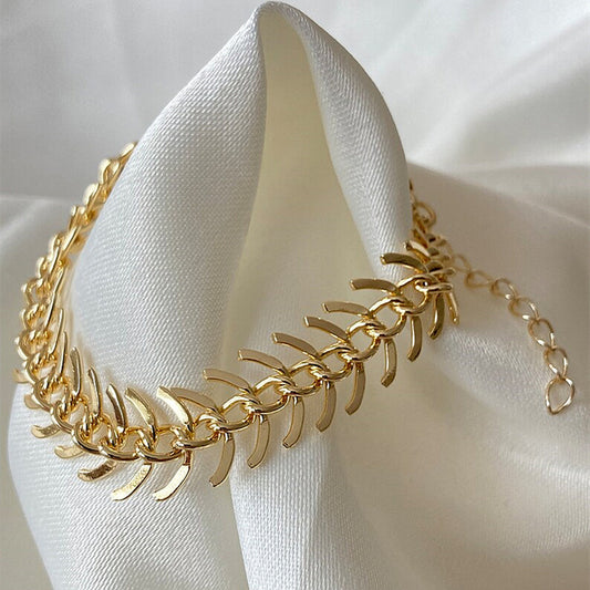 Personality Thick Fishbone Chain Bracelet f88c5433 aa1d 475c 97ac addb1a8de580