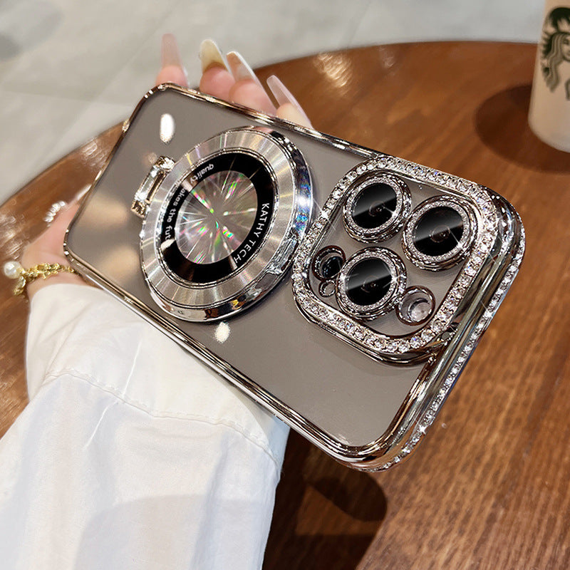 New Magnetic Bracket Rhinestone Frame Phone Case f8a2d0da 34f0 4163 87da e4b84f131e9e