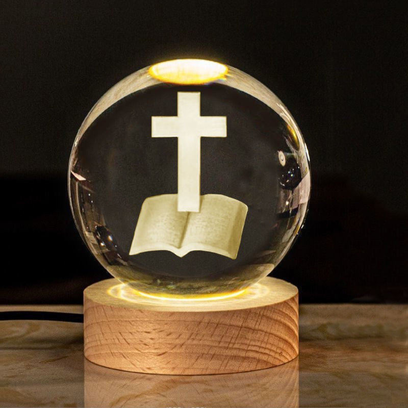 Creative Glow Crystal Cross Church Office Desk Surface Panel Ornaments f8c27c1d 6595 48c1 908c 700825143fb1