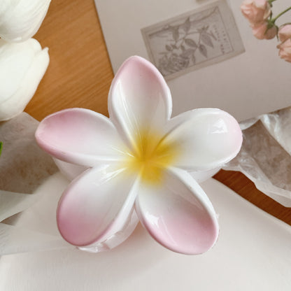 Muweordy Plumeria Hair Clips Flower Hair Clip Trendy Hair Claw Clip Popular Hair Catch Korean Hair Accessories For Women f8c5