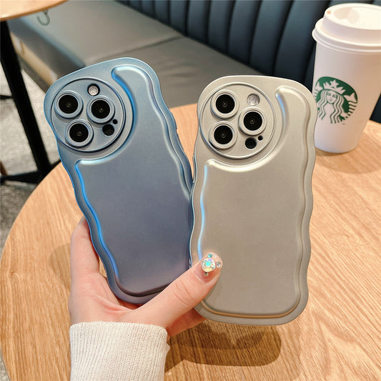 Wave Pattern Electroplating Solid Color Mobile Phone Case f8dae863 d315 40aa b8b4 edbda10b4db9