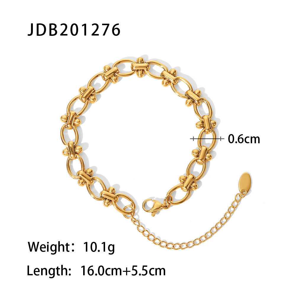 Fashionable And Versatile Gold-plated Stainless Steel Bracelets With Zirconia f8f3265c 42b0 40da 85e1 7db030dbee04