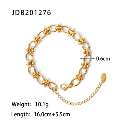 Fashionable And Versatile Gold-plated Stainless Steel Bracelets With Zirconia f8f3265c 42b0 40da 85e1 7db030dbee04