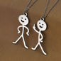 Cute Cartoon Stickman Pendant Stainless Steel Necklace f8f3f940 3cc0 4c55 a8bd 360fa33f1fc9