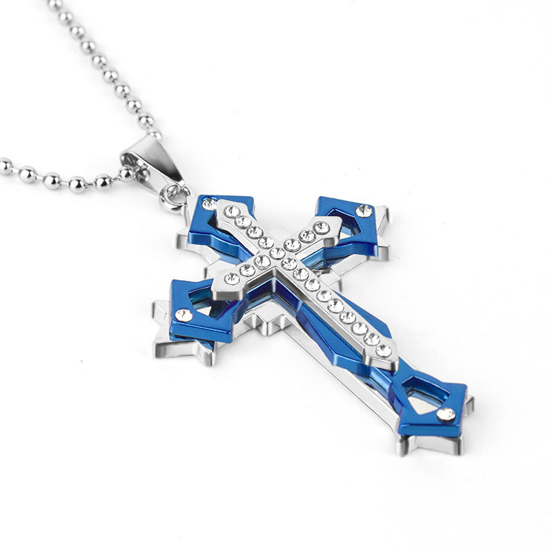 Cross Pendant Silver Gold Black Stainless Steel f8fd5568 a1ac 49d9 9c73 2c8a80b63bad