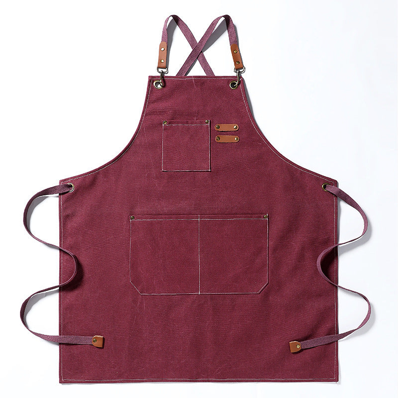 Thickened Canvas Jean Apron Household Barista Kitchen Restaurant f9278241 ddc1 42d8 9a08 4046b0fa94c9 1c9e5168 f66f 4a77 9660