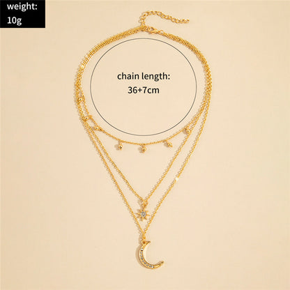 Personalized Fashion Small Round Beads And Tassel Pendant Six-pointed Star Moon f92faa64 3c99 479d af69 702ead613264
