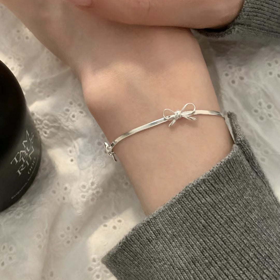 Bow Snake Bones Chain Bracelet For Women f93a9eeb 6b7c 4d17 b5ea 3dc9c4aa432f