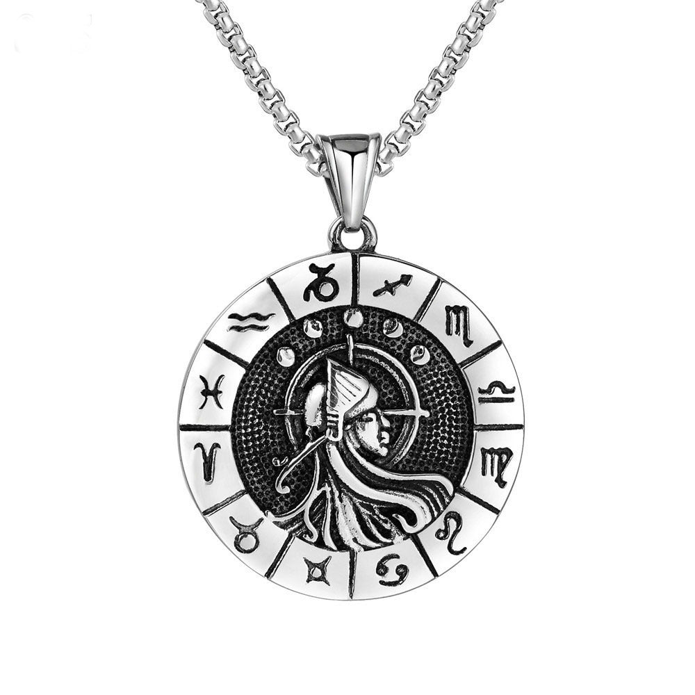 Fashion Stainless Steel Twelve Constellation Pendant f93e562d ccc9 4cf7 81cd 774d684dce57