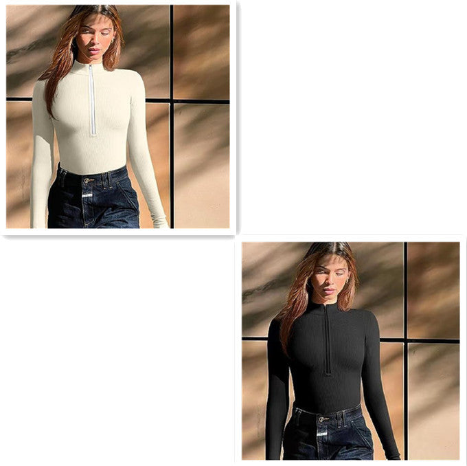 Fashion Long Sleeve Zipper Jumpsuit Seamless Slimming Shapewear For Women Romper f9421be9 01d4 4671 9a85 97fdca2b2b8f