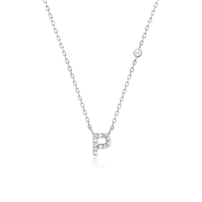 Fashion Jewelry Luxury Gold Color A-Z 26 Letters Necklace CZ Pendant For Women Cute Initials Name Necklace Fashion Party Wedd