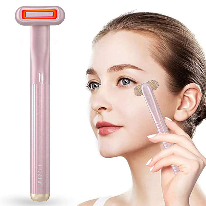New Upgraded 360 Degrees Rotary Eye Massage Therapeutic Warmth Face Massage Red LED Light 5-in-1 Skincare Tool Wand f95cc402 