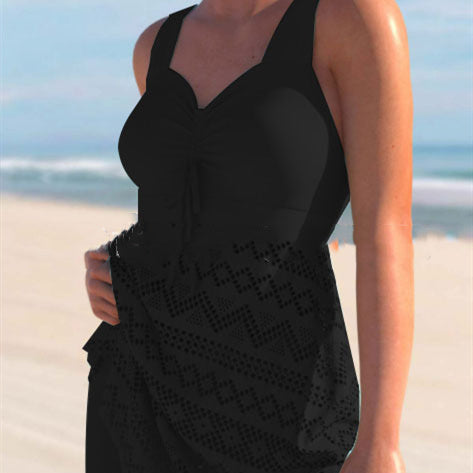 Korean Version Of Solid Color Lace One-piece Swimsuit f95da8fc 2d9c 426d 8f5b 215536806f42
