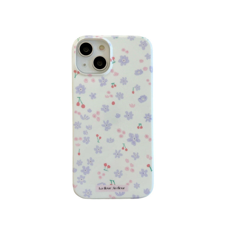 Double-layer Printing Small Purple Flower Phone Case - 图片 10
