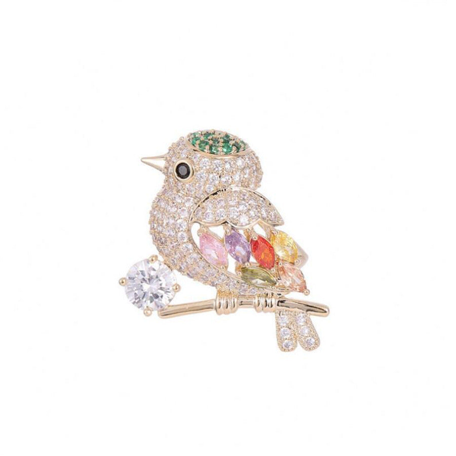 Full Diamond Animal Magpie Bird Brooch f963bfb1 bbf4 4224 9574 a4d5f6780b1b
