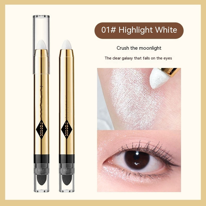 Magic Color Shining Highlight Eyeliner Pen Pearlescent Thin And Glittering Repair And Brightening Double-headed Smudger One-t