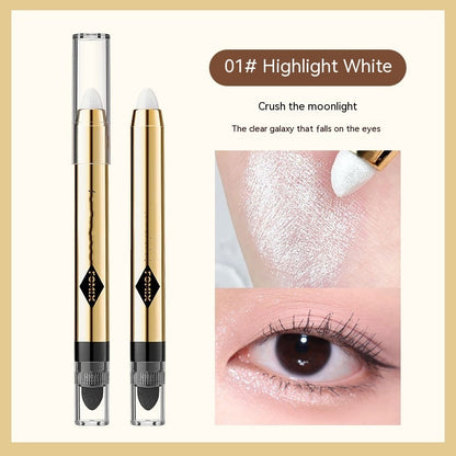 Magic Color Shining Highlight Eyeliner Pen Pearlescent Thin And Glittering Repair And Brightening Double-headed Smudger One-t