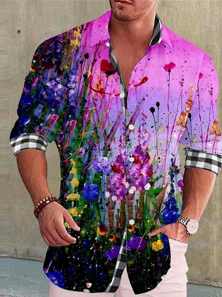 Color Matching Bamboo Linen Printed Men's Shirt f9ad4615 fefe 48b6 b4e4 9d18ab2f31a7